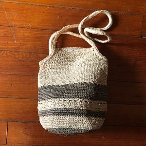 JCrew Straw Bucket Bag